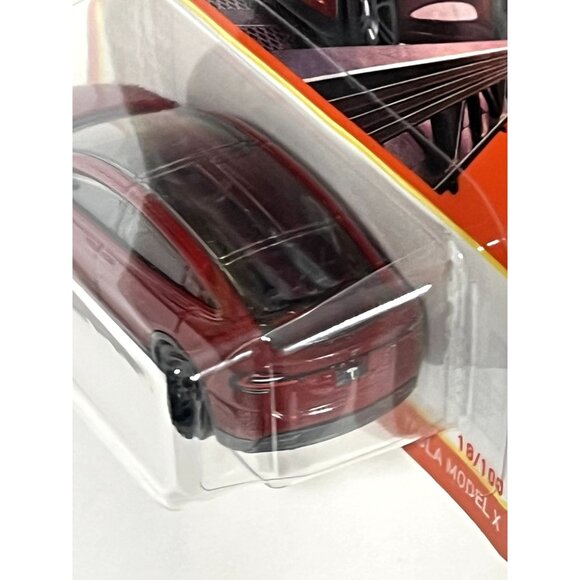 Matchbox Car Tesla Model X Red Toy Vehicle Collection Race Cars 1 64 Kids Gift - Picture 6 of 7